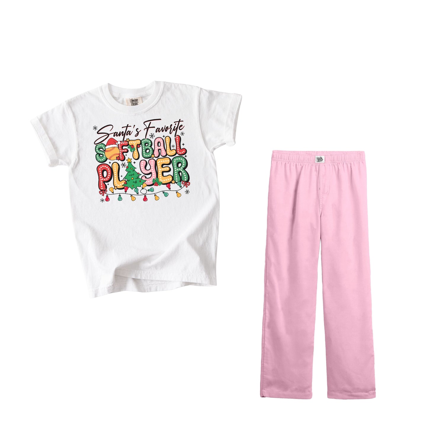 Baller Lifestyle Girls Youth Holiday Pajamas