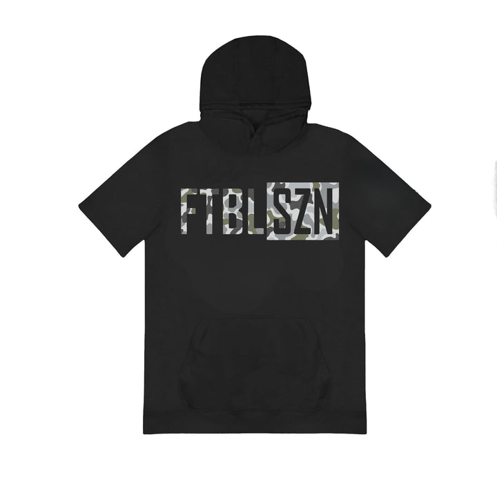 Short Sleeve Camo Football Hoodie