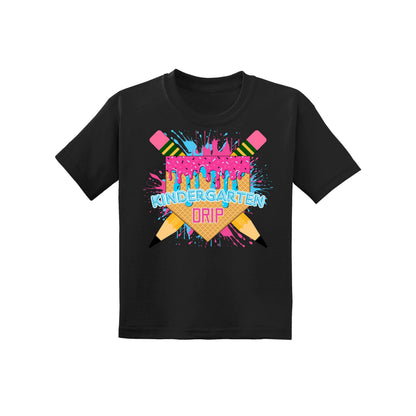 Back to School Baseball Drip Youth Tee