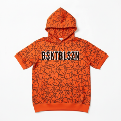 Basketball Youth Short Sleeve Hoodie