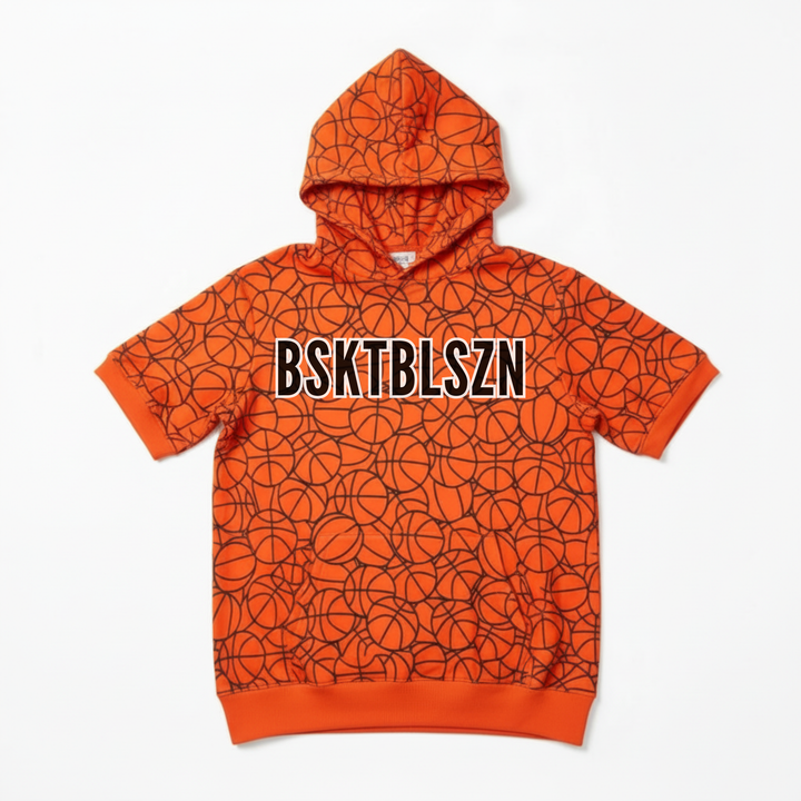 Basketball Youth Short Sleeve Hoodie