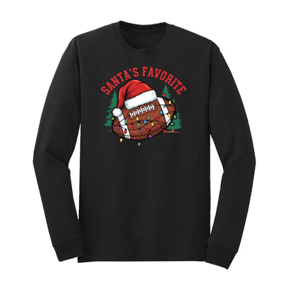 Youth Santa's Favorite Holiday Football Long Sleeve