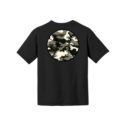 Camo Baseball Youth Tee
