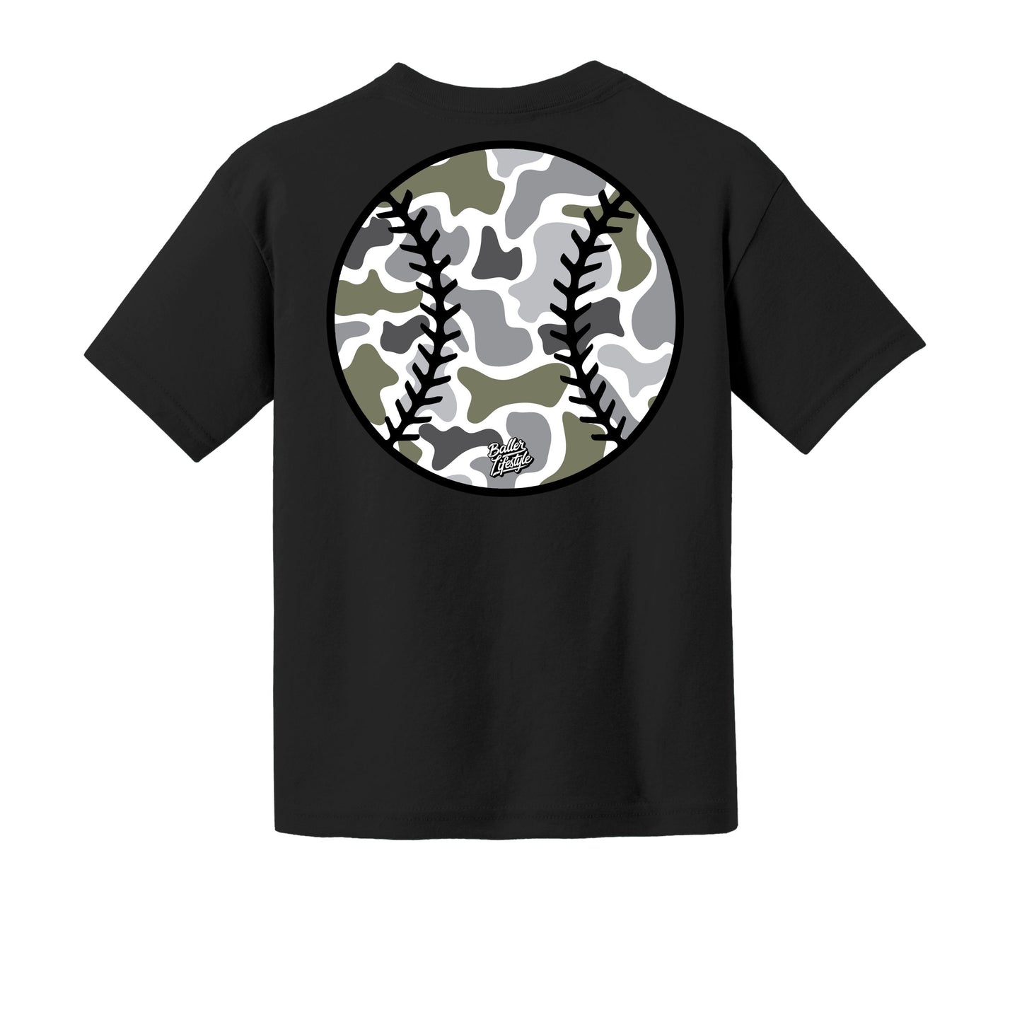 Camo Baseball Youth Tee