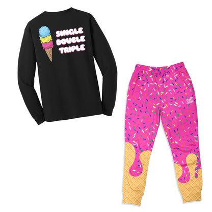 Baseball Ice Cream Drip Joggers