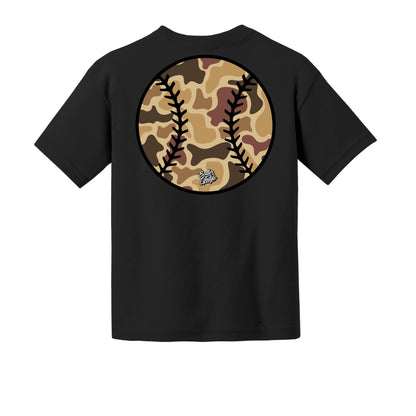 Camo Baseball Youth Tee