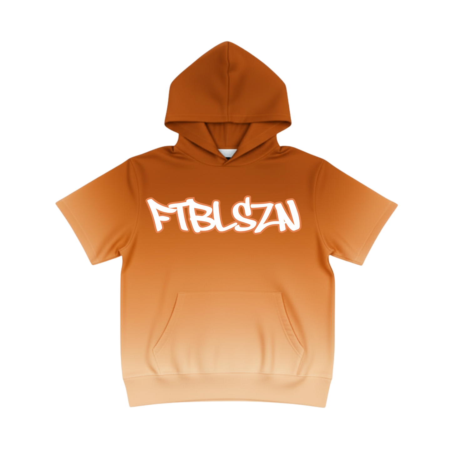 Ombre Short Sleeve Football Hoodie