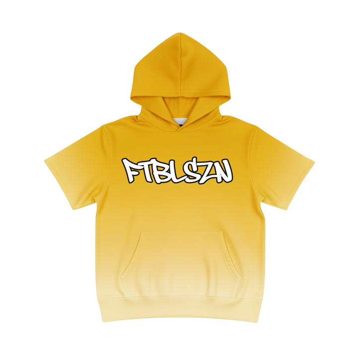 Ombre Short Sleeve Football Hoodie
