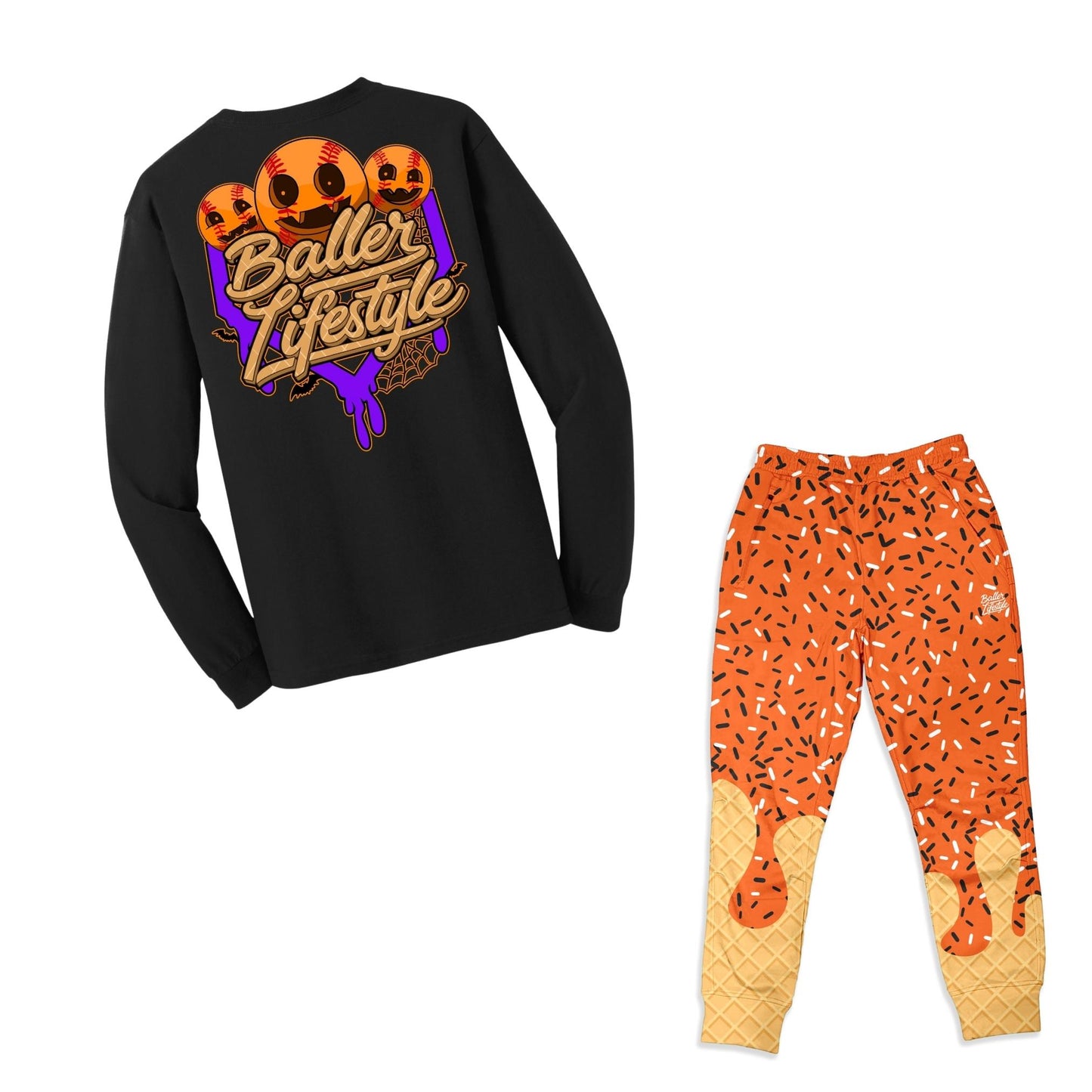 Baseball Ice Cream Drip Joggers
