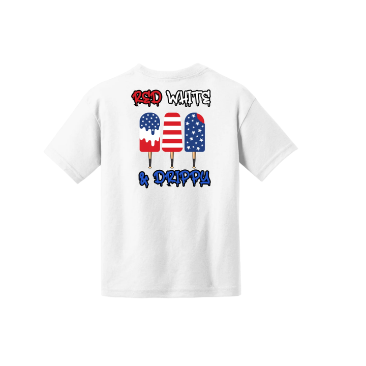 Red White and Drippy Toddler Tee