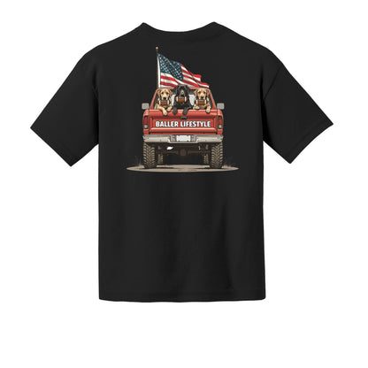 American Flag Football Youth Tee