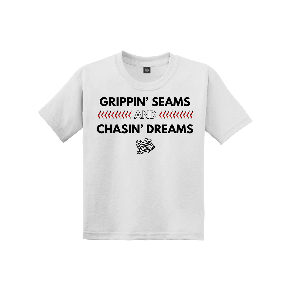 Grippin Seams and Chasin Dreams Youth Tee