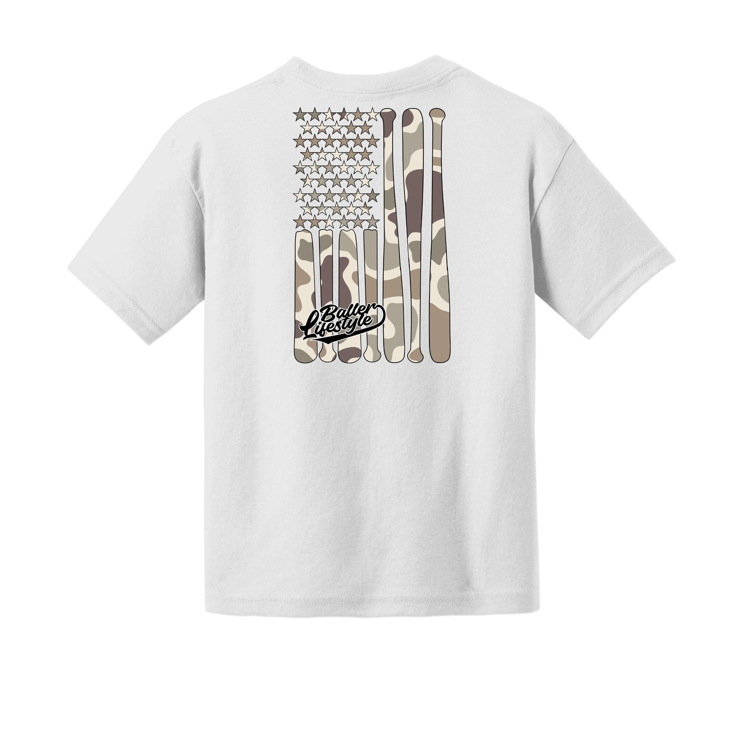 Camo Baseball Youth Tee