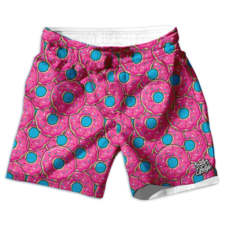 Donut drip baseball swim trunks