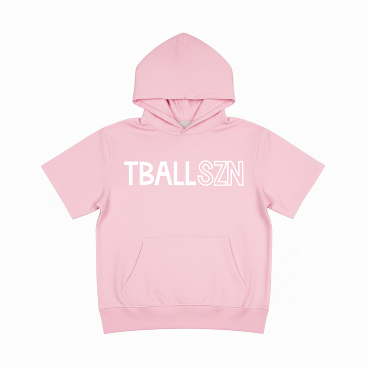 Girls Short Sleeve t-ball Hoodie