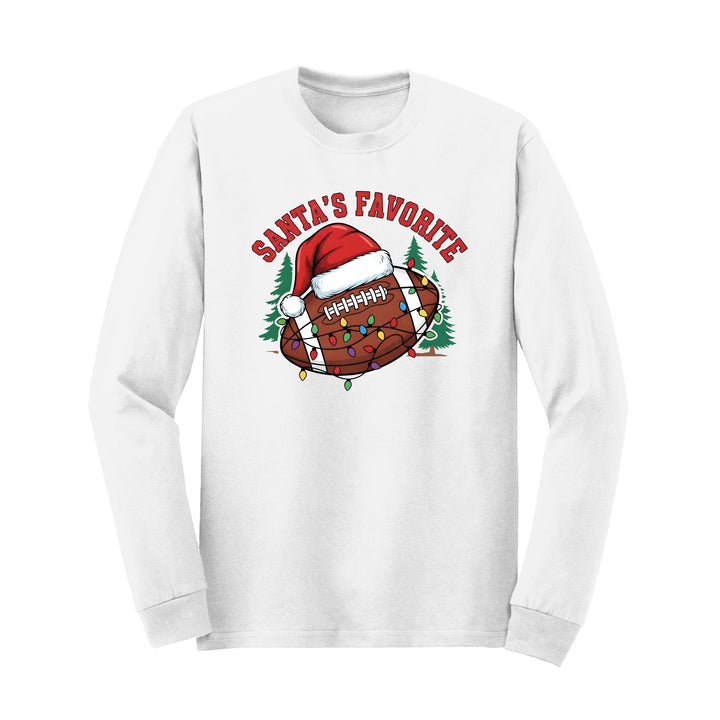 Youth Santa's Favorite Holiday Football Long Sleeve