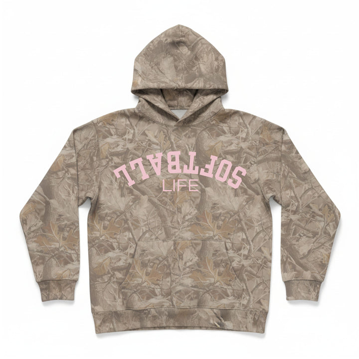 Youth Girls Camo Softball Hoodie